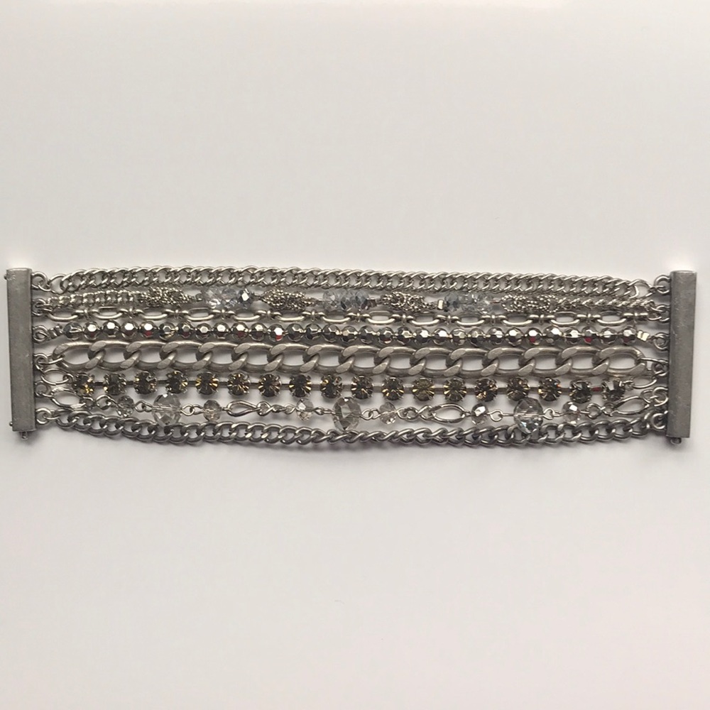 Mixed metals cuff bracelet